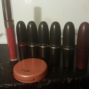 6 mac lipsticks 1 colour pop matte liquid lipstick